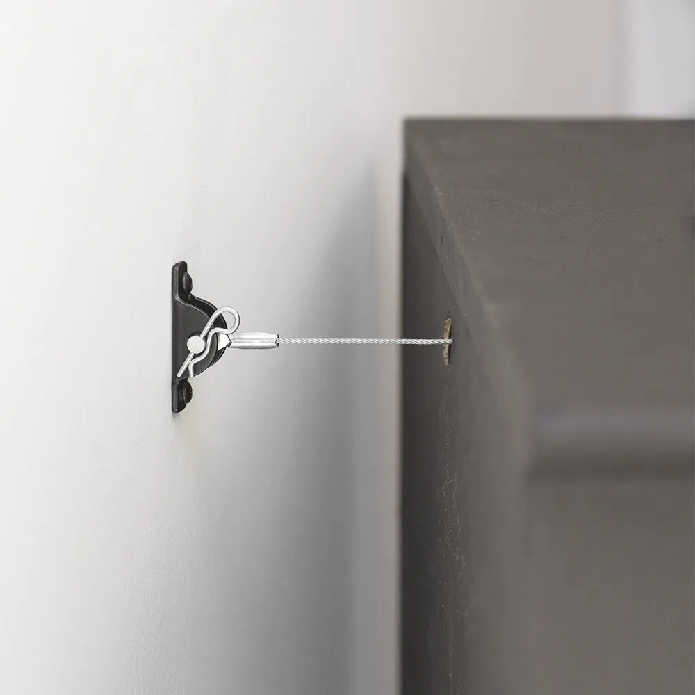 Hangman Kippschutz-Set gegen das Herunterfallen von Möbeln, aus Stahl (TK-400-2)