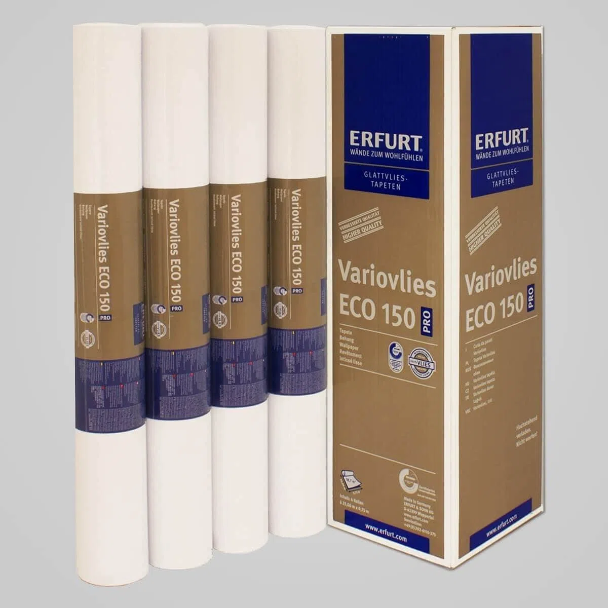 Erfurt Variovlies Malervlies überstreichbare Vliestapete, Eco-Vlies EV 150g/qm