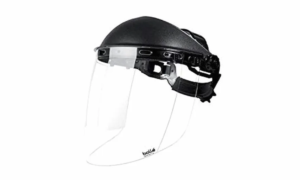 Bollé Safety SPHERPI, Scharzes Gesichts Schild mit klarem Visier, Einheitsgröße Serie SPHERE, Schwarz