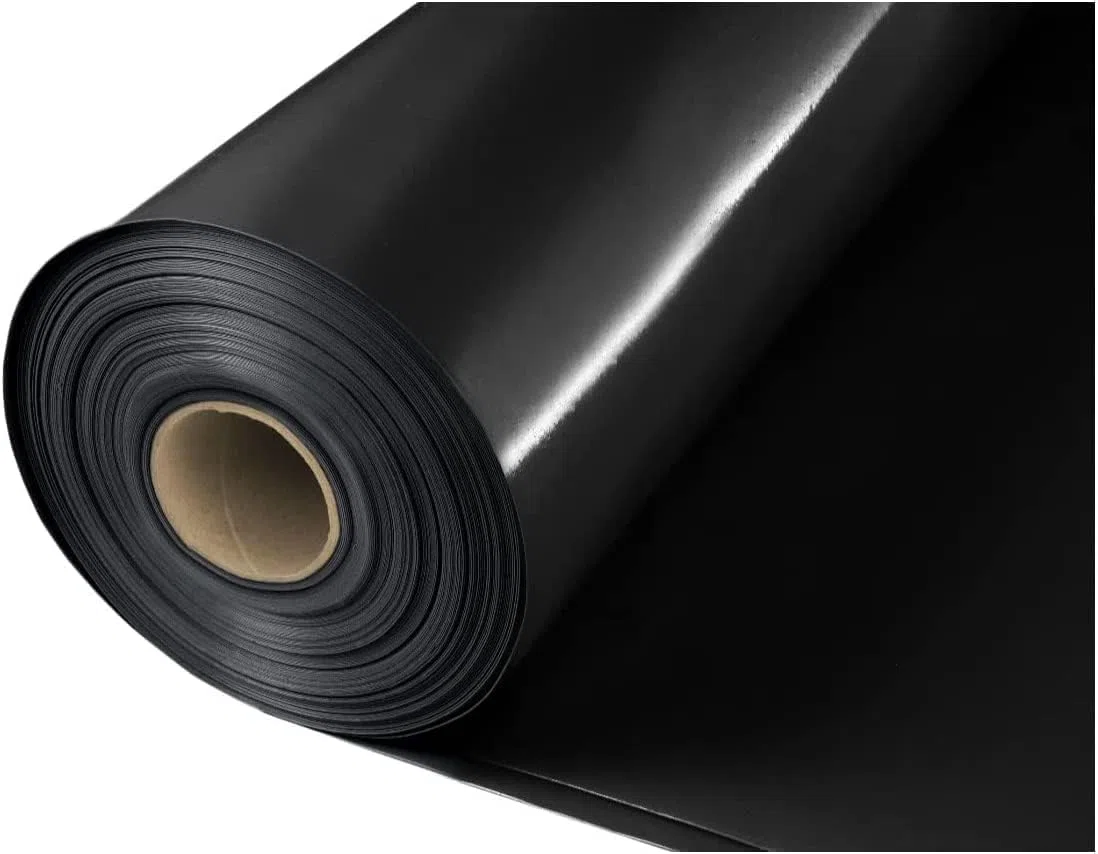 Baufolie Typ 200, 300 – PE Abdeckfolie, Estrichfolie & Schutzfolie aus Polyethylen – wasserdicht, wasserdampfdicht & schwarz – 4 m x 25 m (100 m²) robuste Bauplane für Feuchtigkeitsschutz (Typ 200)