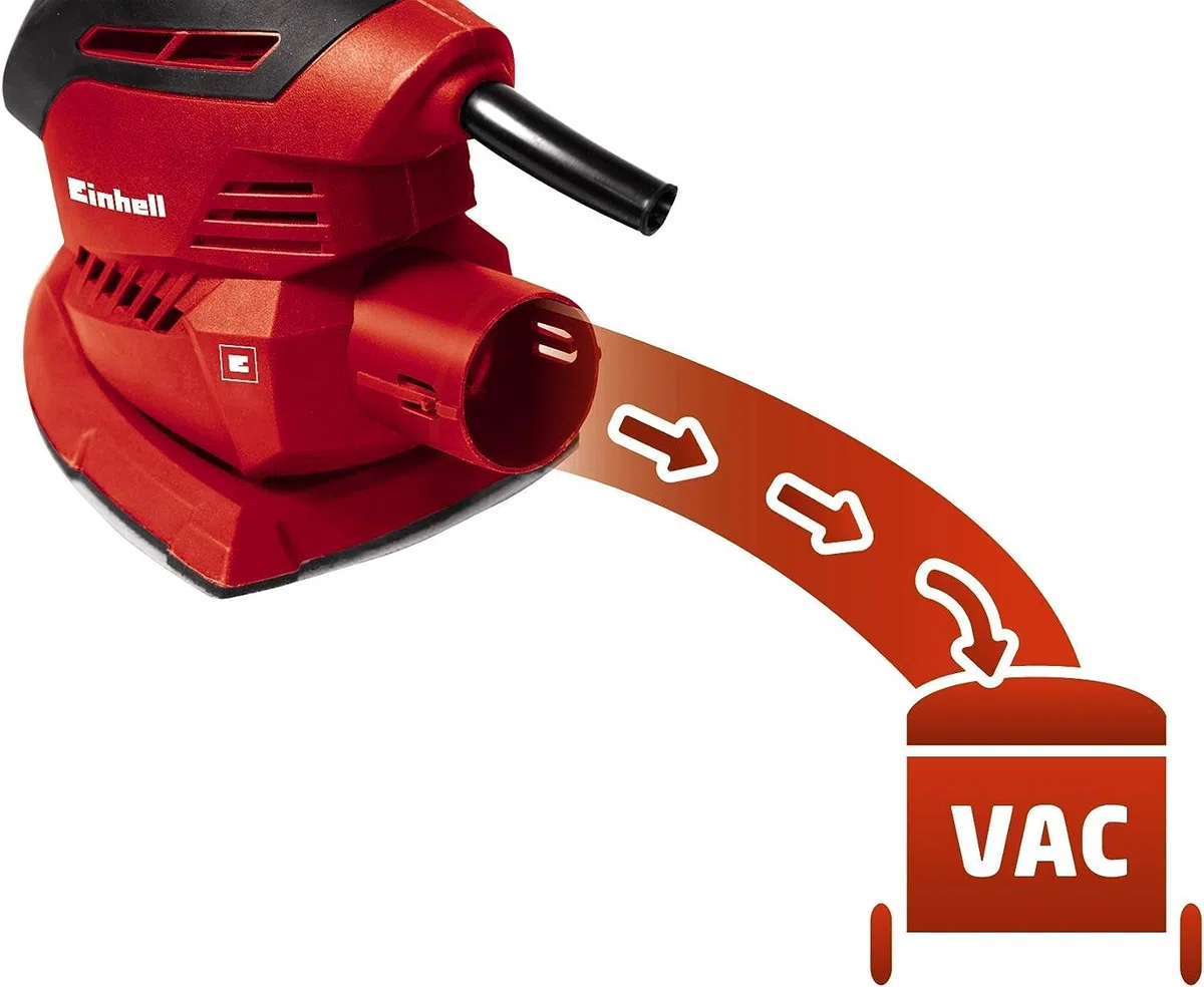 Einhell Multischleifer TH-OS 1016 (100 W, Schleiffläche 104 cm², Staubfangsack und Absaugadapter, Klett-Schleifpapier P120)