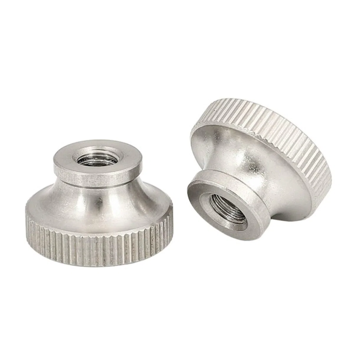 Handdrehschraube M2/M2,5 / M3/M4/M5/M6 Rändelmutter mit hohem Kopf, 304 Edelstahl, Sackloch, Durchgangsloch, dekorativer Nagel for Werbung (Farbe: Sackloch_M2, 5 Stück)(Through hole-M2.5 5PCS)
