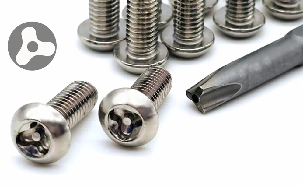Y-Kopf Edelstahl Sicherheitsschrauben M5 Linsenkopfschraube Spezialkopf, Y-Kopf mit Loch, Set Schrauben Inkl. Bit, V2A Anti-Diebstahl Schrauben, manipulationshemmend Y_4M5*16