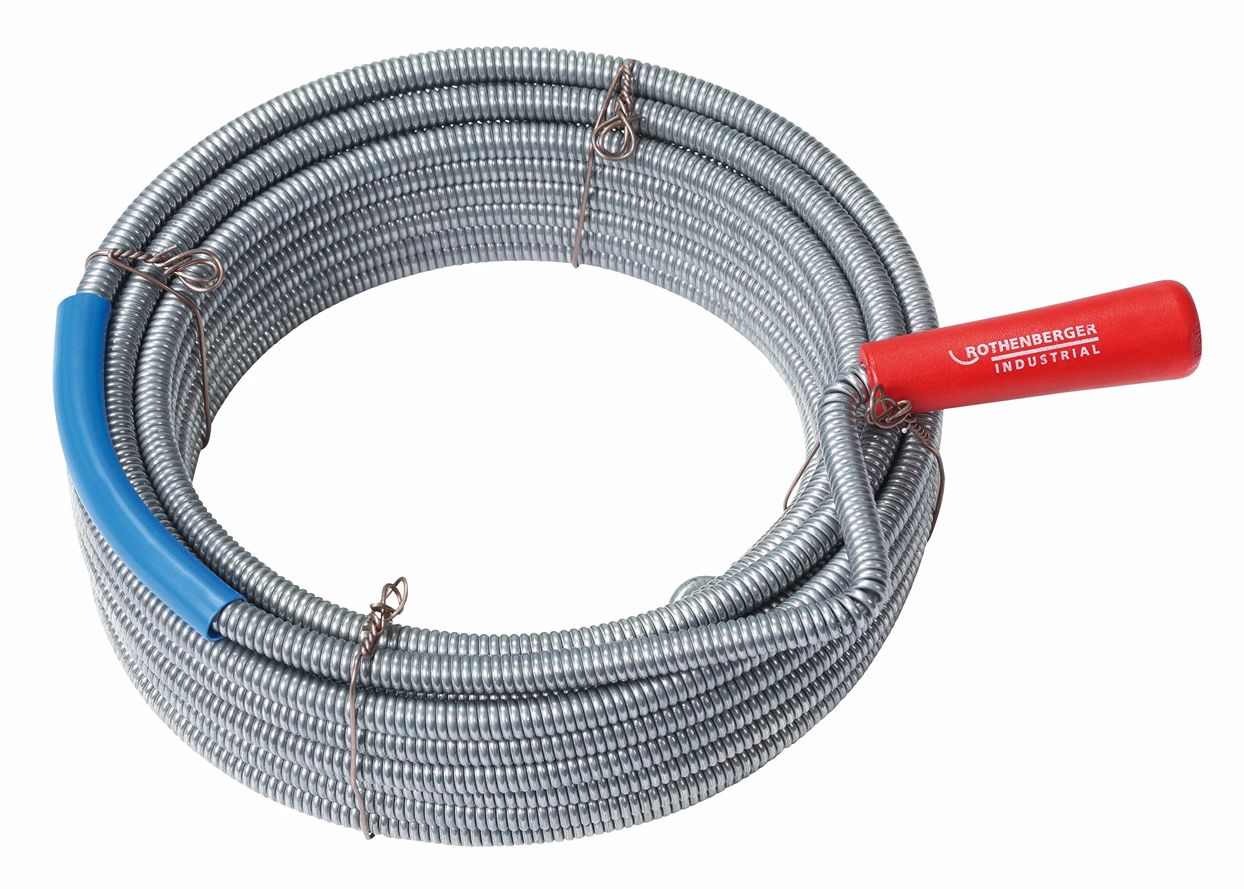 ROTHENBERGER Industrial Reinigungsspirale mit Kralle, Länge 10 m, Ø 9 mm - (Ø x L) 9 mm x 10 m,1500000141