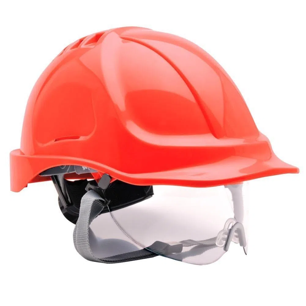 Portwest Endurance Visier Helm, Größe: Einheitsgröße, Farbe: Rot, PW55RER