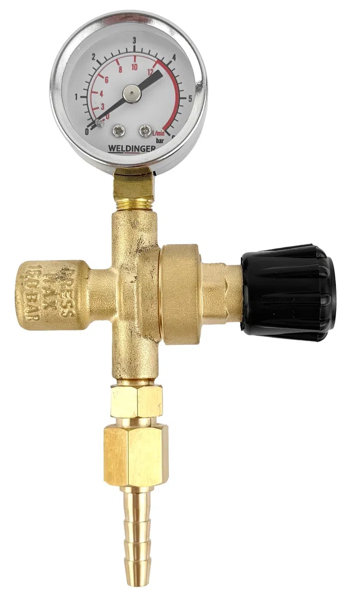 Schutzgas für Einwegflaschen 1/4" Abgang/M10x1