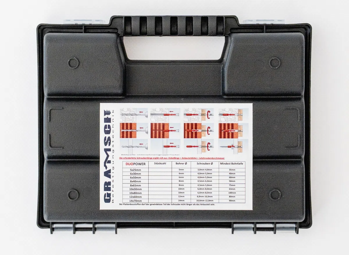Fischer Duopower Dübel Sortiment 150 Teilig Universaldübel 5x25 6x30 8x40 10x50 mm