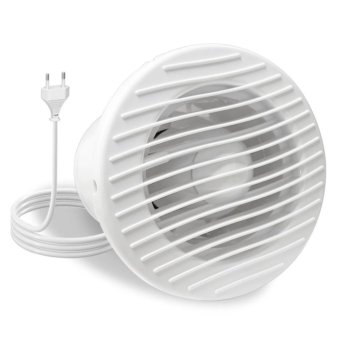FanGoFast Badlüfter 100mm, Leistungsstarker Abluftventilator mit Rückstauklappe, Wasserdicht 14W Energieeffizient, Leiser Wand-Deckenlüfter für Bad, WC, Küche, Wohnraum, Gewächshaus und Garage, Weiß