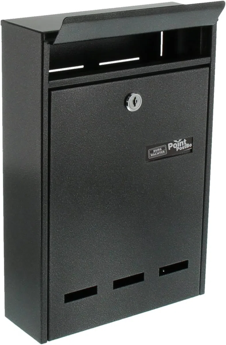 Burg-Wächter, Anlagenbriefkasten, A5 Einwurf-Format, Verzinkter Stahl, Pocket 5871 E, Eisen