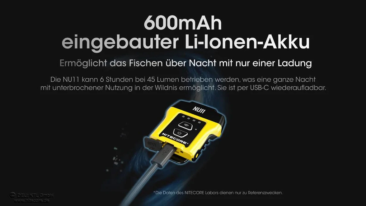 Nitecore NU11 - Clipleuchte mit IR-Sensor, Gestensteuerung, Weiß- und Rotlicht