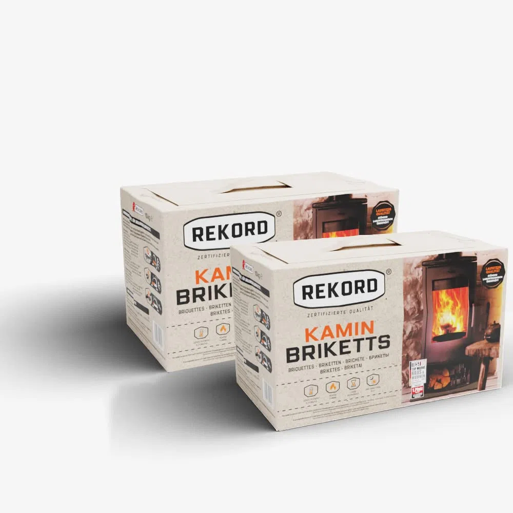 Braunkohlebriketts Rekord 2X 10 kg Briketts, Kaminbriketts, Kohlebriketts, Kohle, Ofen, Bündel, Kamin, Heizbriketts