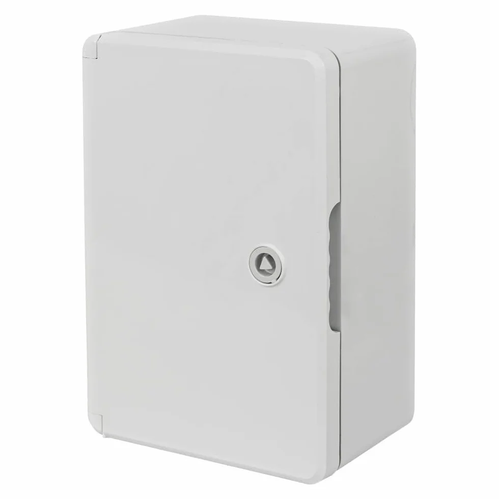 Wandverteilerschrank mit verzinkter Montageplatte, industrielle Steuerbox aus ABS-Kunststoff, mit Tür, Schutzart IP65, Größe 200 x 300 x 130