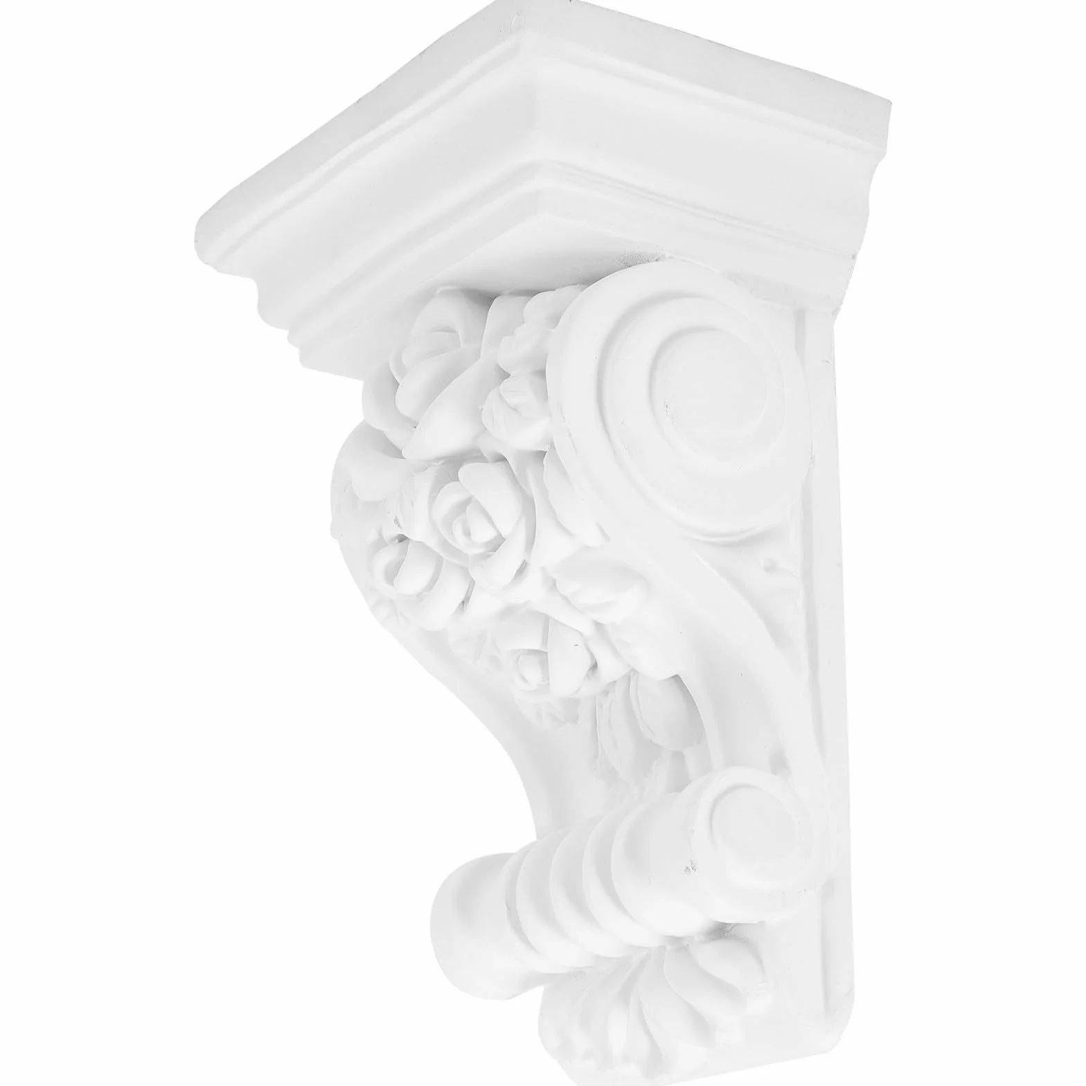 Dekorative PU Konsolen Weiß 10cm Breit Europäische Stuckkonsolen für Haus und Garten Rustikale Wand und Deckendekoration mit Einfachem Anbringen