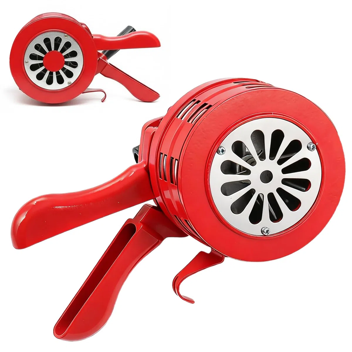 Handkurbel-Sirene, Handsirene, Handkurbel Siren Küstenwachen Handsirene, Sirenen 120dB, Tragbarer Betriebenes Sirenen, Aluminiumgehäuse Sirene für Feueralarm den Heim Hotel Tankstelle Küstenwachen