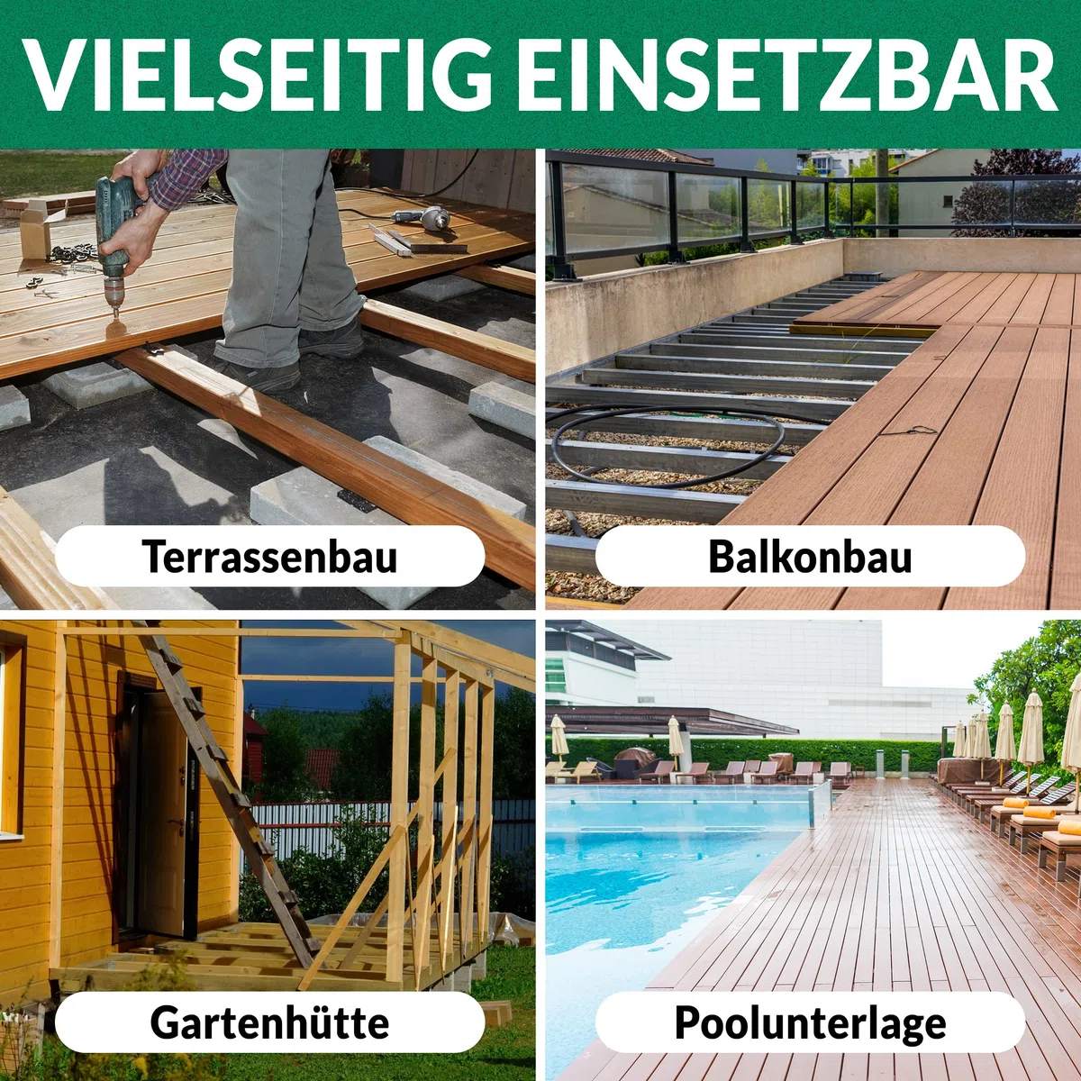150 Stück 3 mm 90 x 90 mm Terrassenpad, Terrassenpads aus Gummi – Unterlagepads für die Unterkonstruktion ihrer Terrassen Balkon oder Gartenhütte