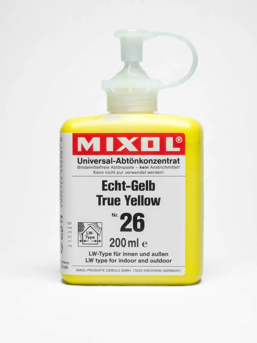 200ml Mixol Universal-Abtönkonzentrat # 26 Echt-Gelb, 4002926262001