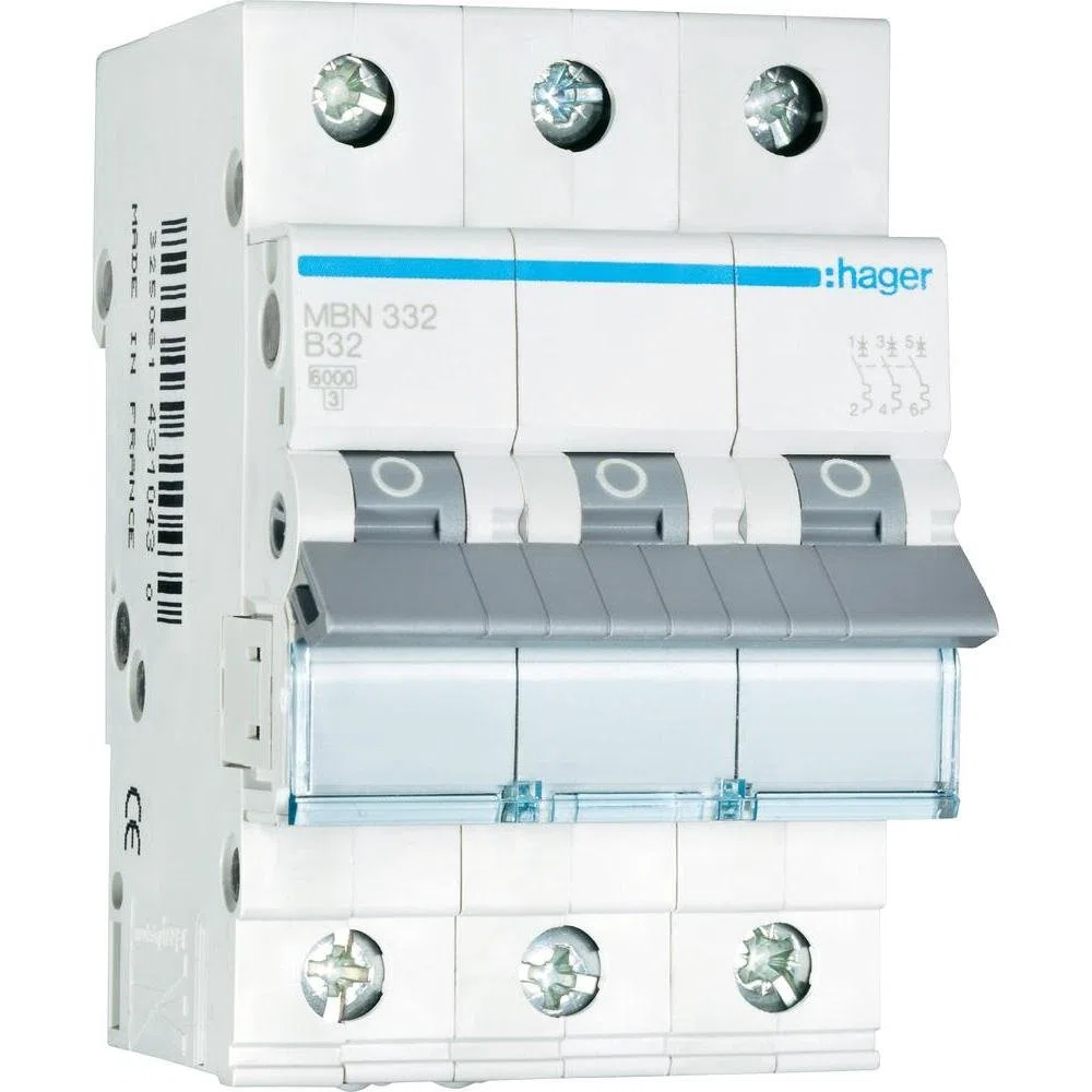 Hager Leitungsschutzschalter MBN332 3 polig 32A 6kA