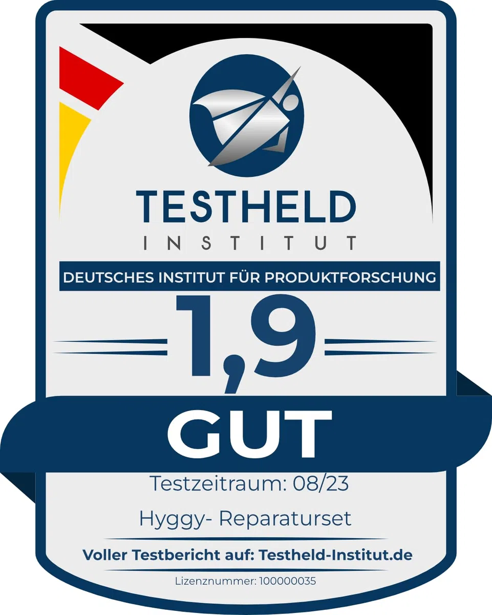 Reparaturset für Fliesen & Holz - Einfache Reparatur von Fliesen, Laminat, Parkett und Vinylböden - Premium Qualität von Hyggy® “Designed in Germany”