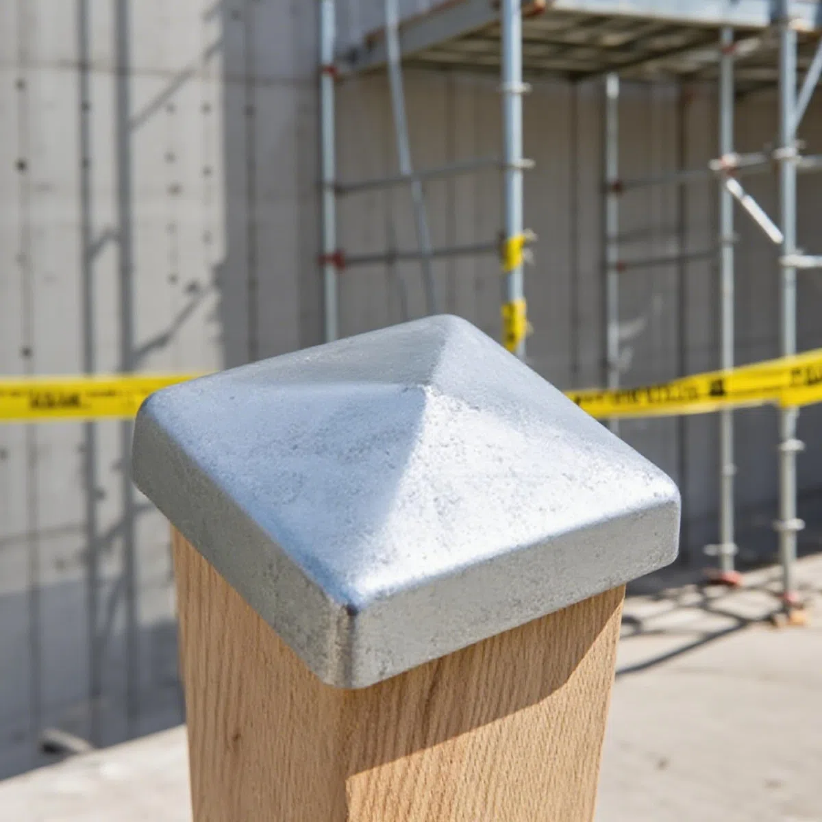 24 Stück Pfostenkappe 9x9 cm, Edelstahl Zaunpfosten Kappen pfostenabdeckung 91x91 mm, Zaunpfosten Metall, Pyramiden Form Zaunpfosten Kappen Verzinkt, Pfostenkappen für Holzpfosten