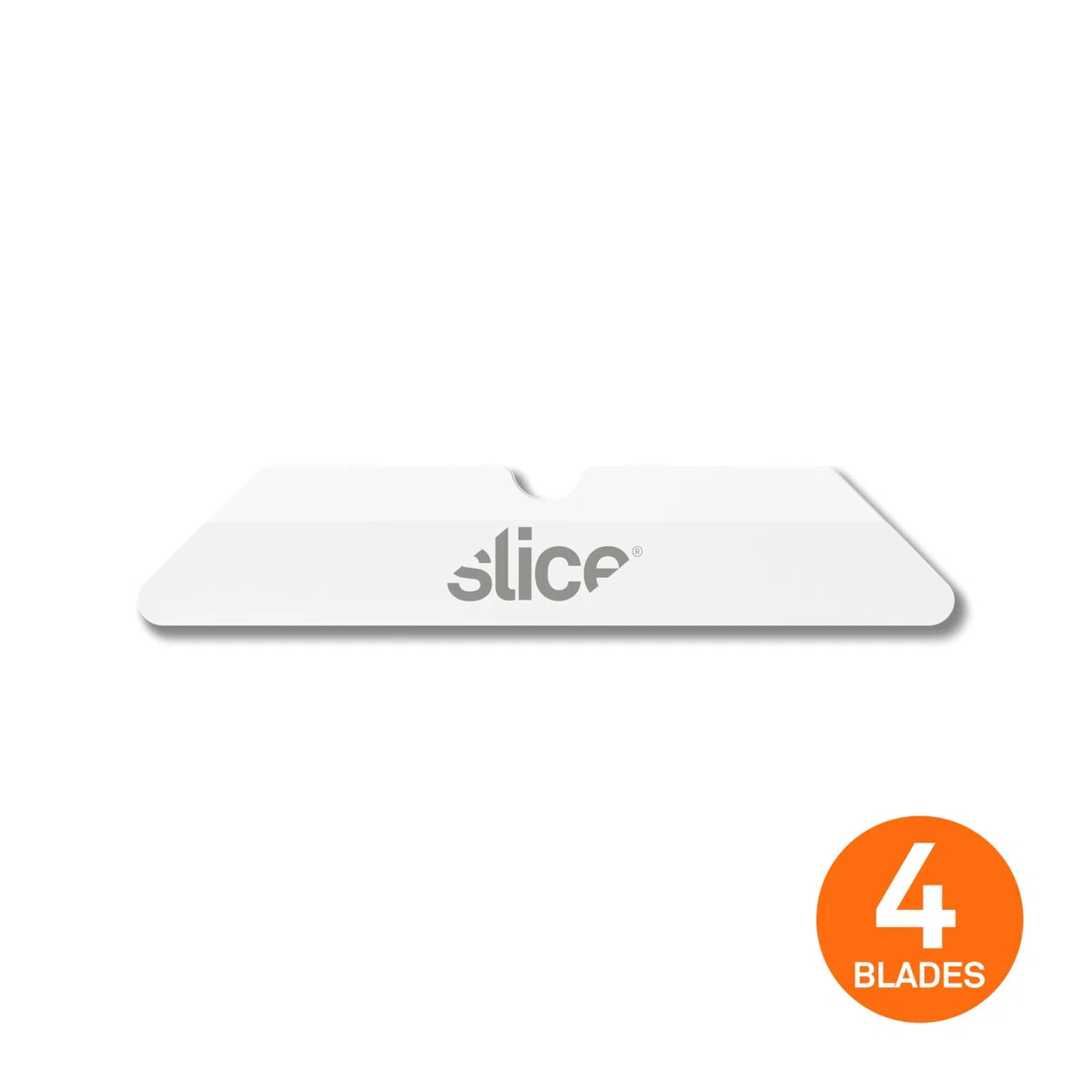 Slice 10404 Kartonmesser-Klingen mit abgerundeter Spitze (4 Stück) • Ersatzklingen für Slice Kartonmesser & Mini Cuttermesser • Keramikklingen • Doppelseitig, langlebig, rostfrei