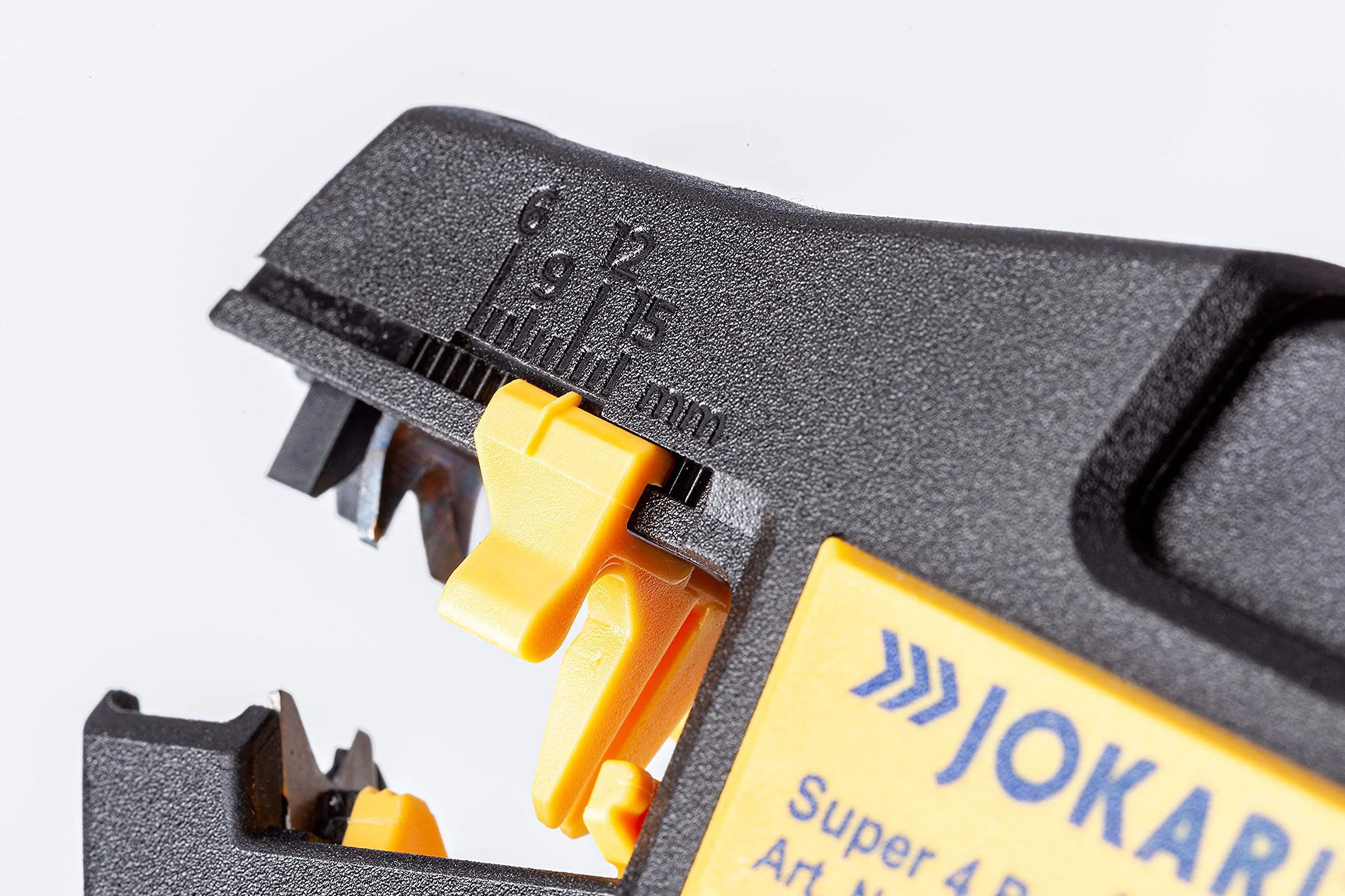 Jokari Abisolierzange Super 4 Pro (für Leiterquerschnitte von 0,2-6mm², Längenanschlag verstellbar 5-15 mm, Griff ergonomisch, Klingen auswechselbar) 460300