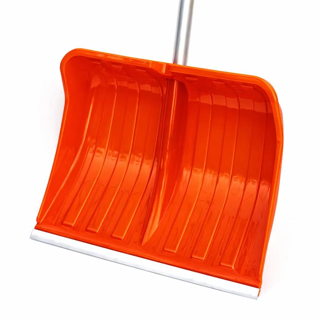 Ondis24 Große Schneeschaufel – Extra breiter Schneeschieber Schneeräumer aus Kunststoff mit Aluminiumstiel Schaufel mit extra Schiene aus Aluminium – Ergonomische Schneeschaufel für Einfahrt, Gehweg