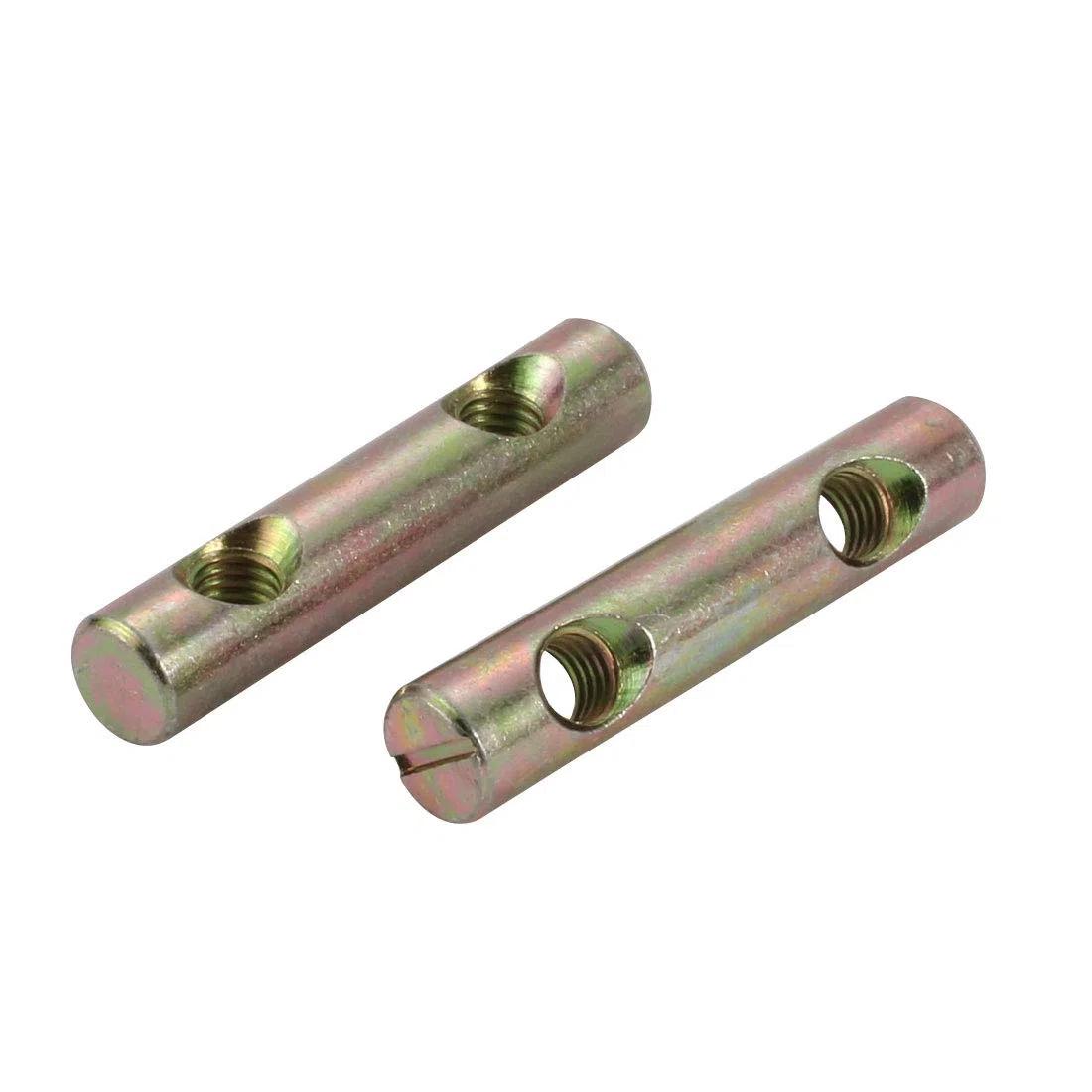 uxcell Zylindermuttern, M8 x 60 mm, Doppelloch, verzinktes Eisen, Schlitzantrieb, Kreuzdübel
