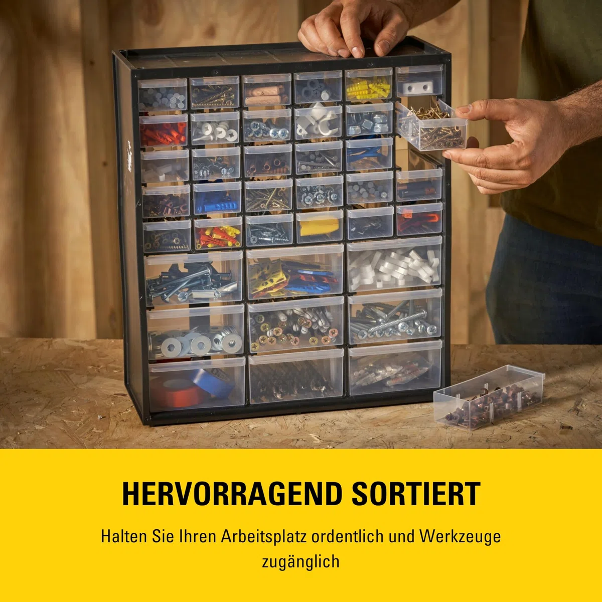 STANLEY Mehrzweck-Aufbewahrungsbox mit 39 Schubladen, 1-93-981, 36.5 x 15.5 x 41 cm