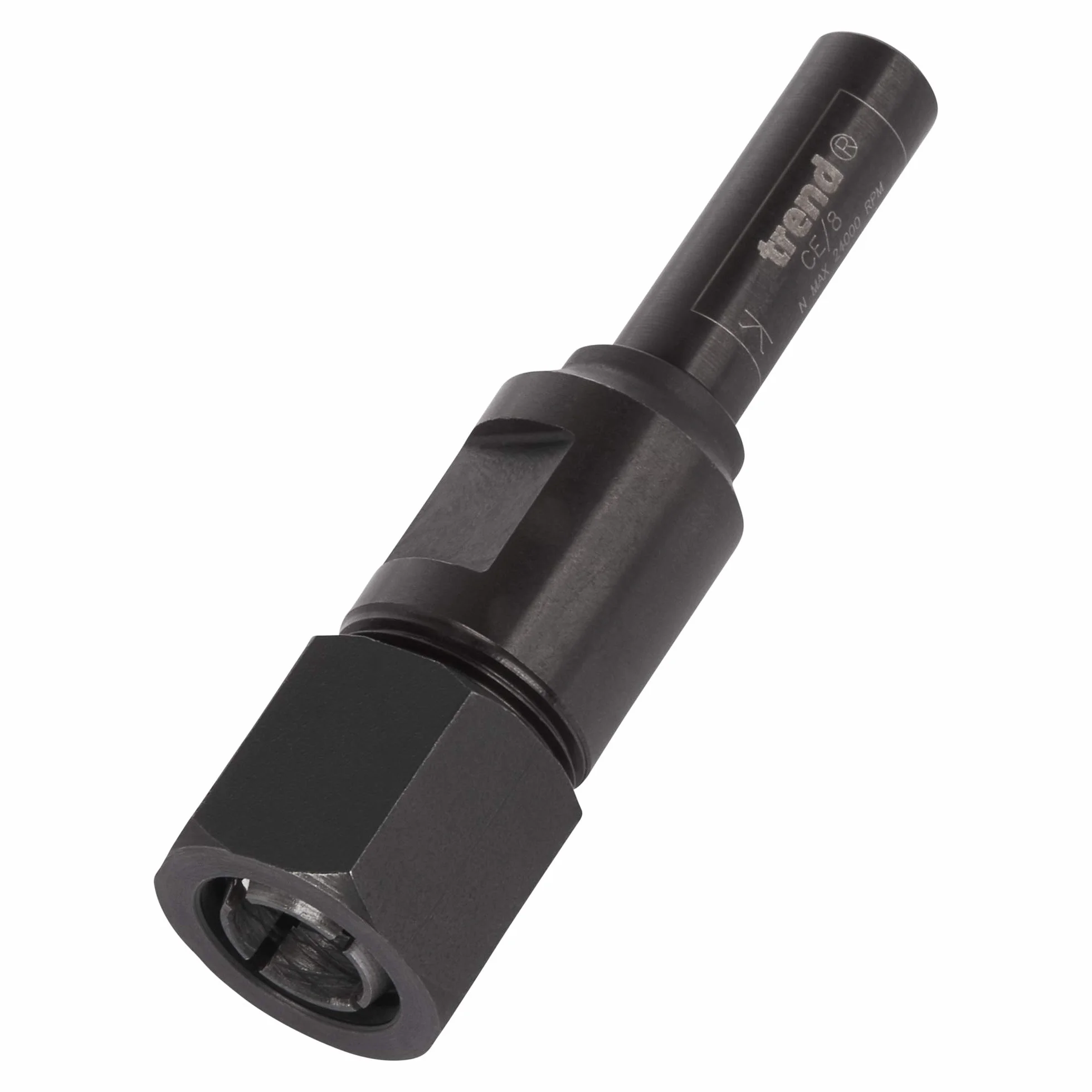 Trend Spannzangenverlängerung 8mm Schaft 8mm Spannzange, Für den Einsatz in Oberfrästischen, bei denen eine begrenzte Schaftlänge der Oberfräser zur Verfügung steht, CE/88