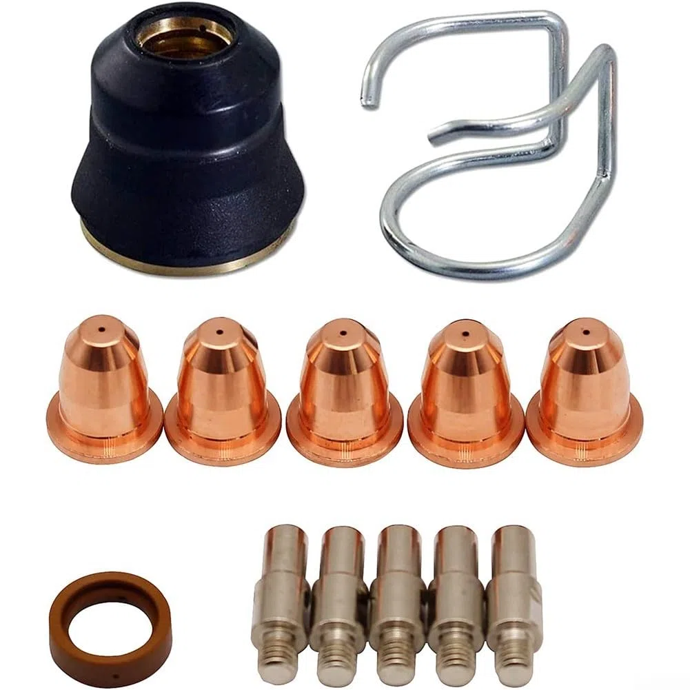 Plasma-Elektroden-Düse, Wirbelring/Diffusor, Abschirmkappe, Dichtung, Führungs-Set, Verbrauchsmaterialien für Ergocut S25K-S25 S35K S45 Plasmabrenner