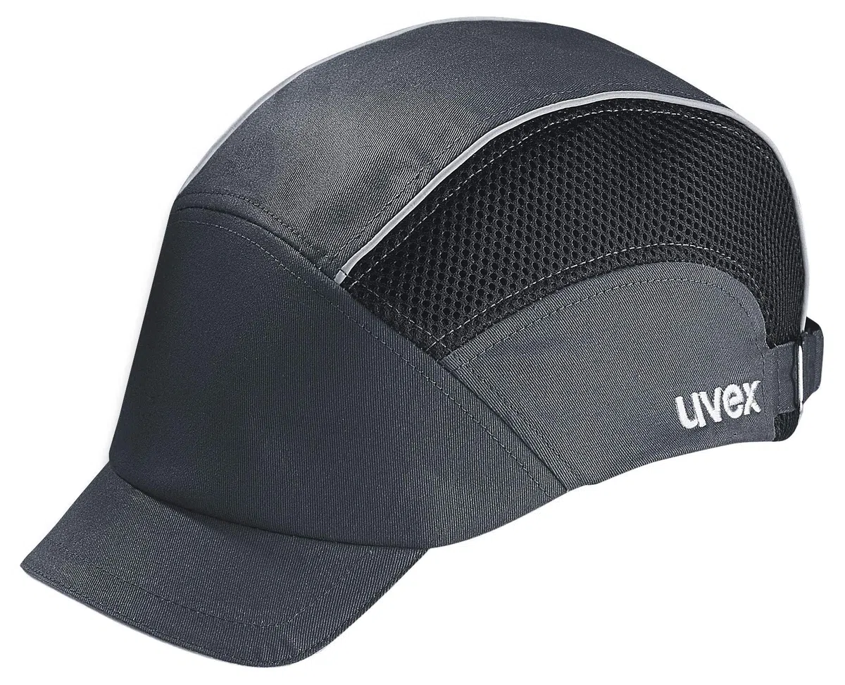 Uvex U-Cap Premium Anstoßkappe - Kopfschutz-Kappe im Sport-Design - mit Kurzem Schirm und Hartschale