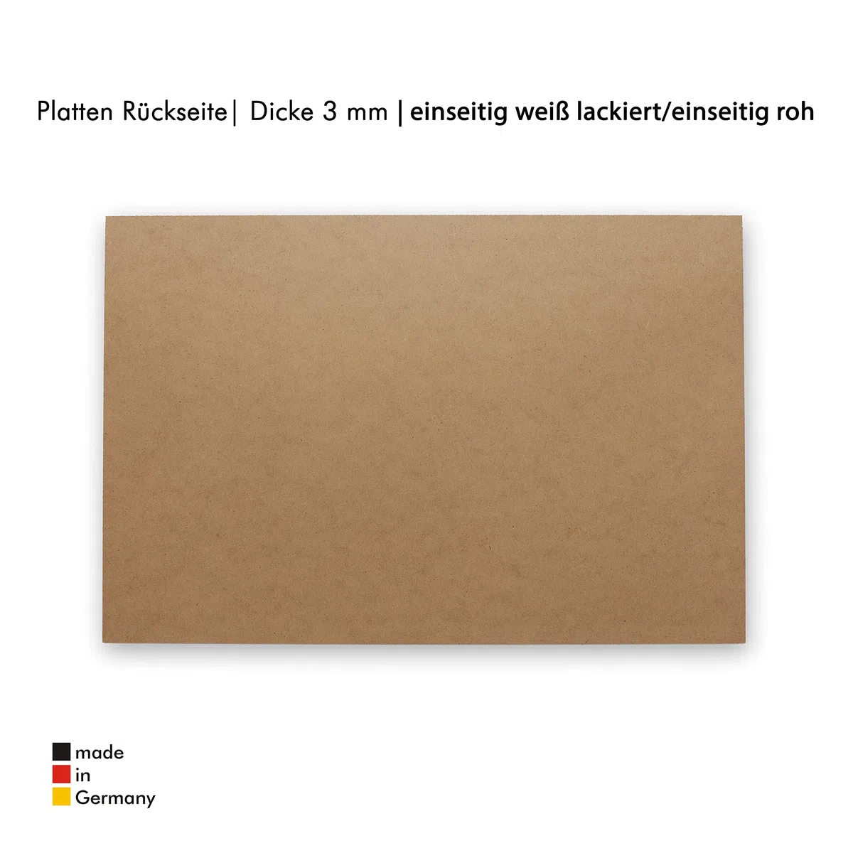 PEGBOARD MDF Platten 60x40cm - 10 x MDF-Platten 3 mm einseitig weiß lackiert | präzise Zuschnitte | Perfekt für Lasergravur CNR Router Bilderrahmen