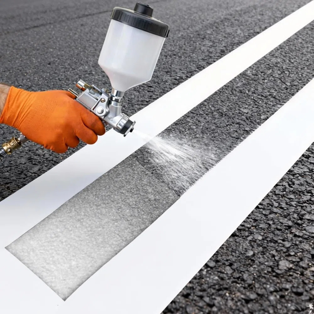 Linienmarkierung Schablone aus Silikon, Wiederverwendbare Markierschablone für Bodenmarkierung und Parkplatz Präzise, flexible Schablone für Asphalt und Beton, rollbar und leicht zu reinigen