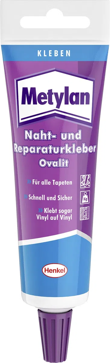 Metylan Raufaser, Tapetenkleister für Raufasertapete (1x180g) & Metylan Naht- und Reparaturkleber (1x60g) & Metylan Tapetenablöser Aktiv-Konzentrat, löst problemlos (1x0,5l)