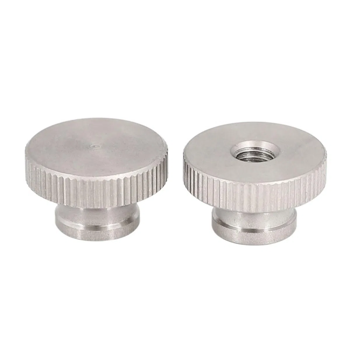 Handdrehschraube M2/M2,5 / M3/M4/M5/M6 Rändelmutter mit hohem Kopf, 304 Edelstahl, Sackloch, Durchgangsloch, dekorativer Nagel for Werbung (Farbe: Sackloch_M2, 5 Stück)(Through hole-M2.5 5PCS)