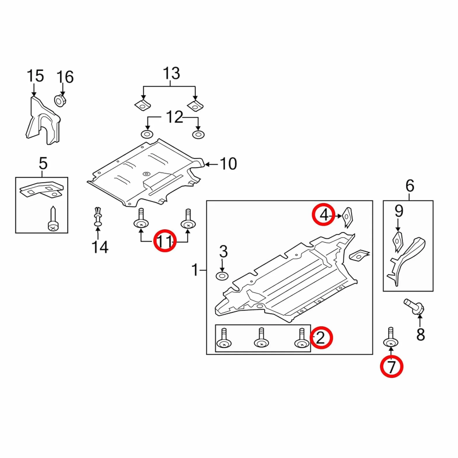 10 Sets U-Mutter und Schraubbefestigungen, kompatibel mit Audi 8K0-805-121 8K0-805-922A B8 A4 A5 A6 C7 A7 A8 Q3 Q5 Q7 S4 S5 S6 S7