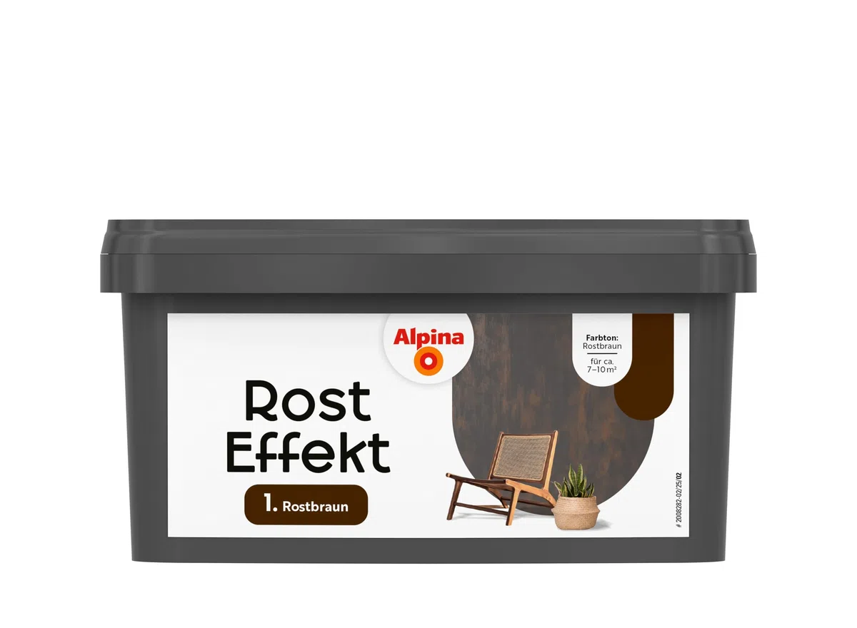 Alpina Effektfarbe Rost Effekt Rostbraun 0,8 Liter