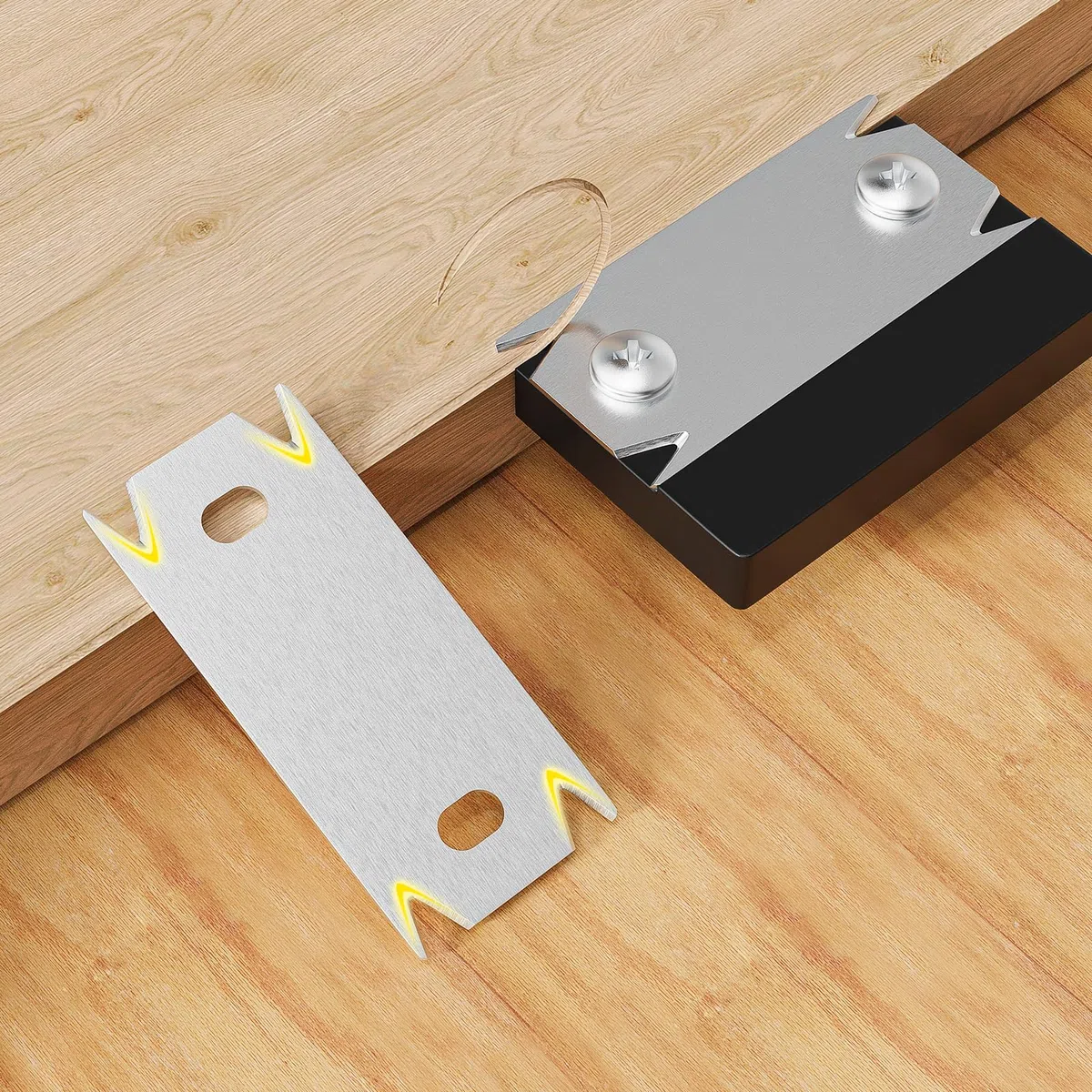 Kantenhobel Holz, Mini Handhobel, Kantenschneider Umleimer mit 1 Ersatzklinge für Holz PVC ABS, Holzbearbeitung Rutschfest Einhandhobel Schwarz