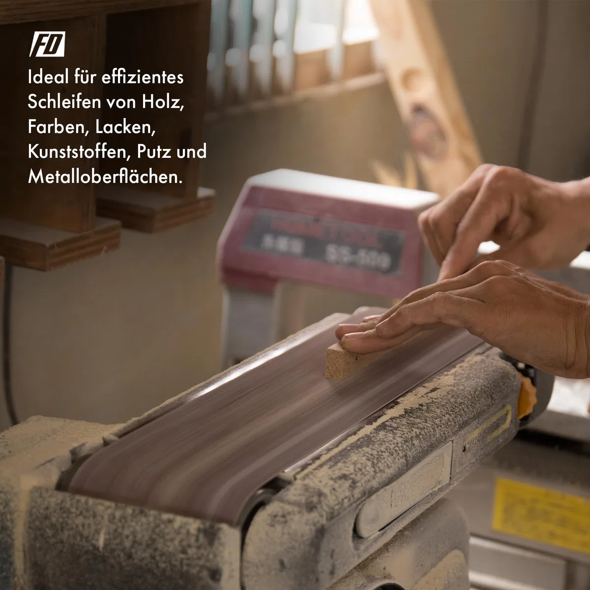 Gewebe-Schleifbänder │ 25 Stück │ 75 x 457 mm │ je 5 x Korn 40/60/80/120/180 │ für Bandschleifer │ Schleifpapier │ Schleifband-Set