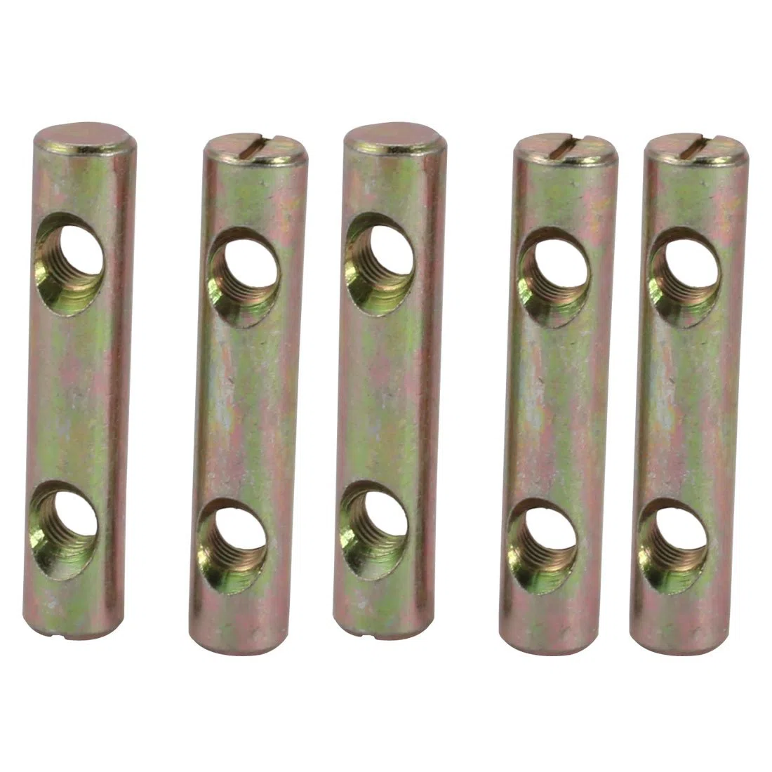 uxcell Zylindermuttern, M8 x 60 mm, Doppelloch, verzinktes Eisen, Schlitzantrieb, Kreuzdübel
