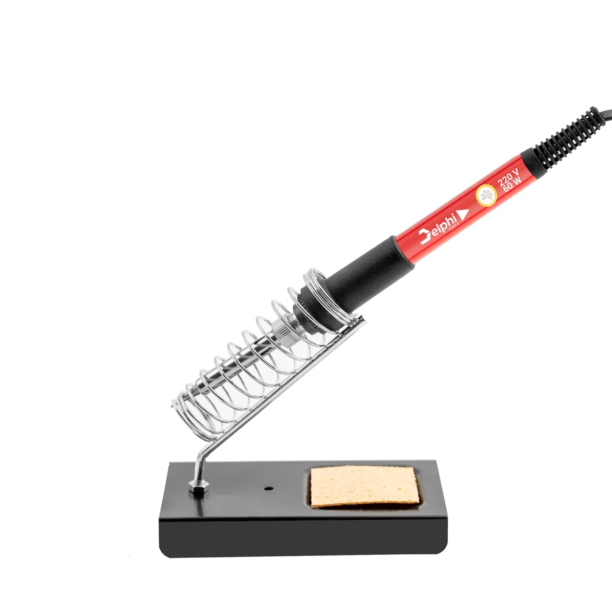 DELPHI Lötkolben Set 60W Lötstation 23 in 1 Lötset Mit Temperatur Einstellbar 200-450°C, 6x Lötspitzen Soldering Kit Mit Ein/aus Schalter, Lötkolbenständer Lötset Für Elektrische Arbeiten