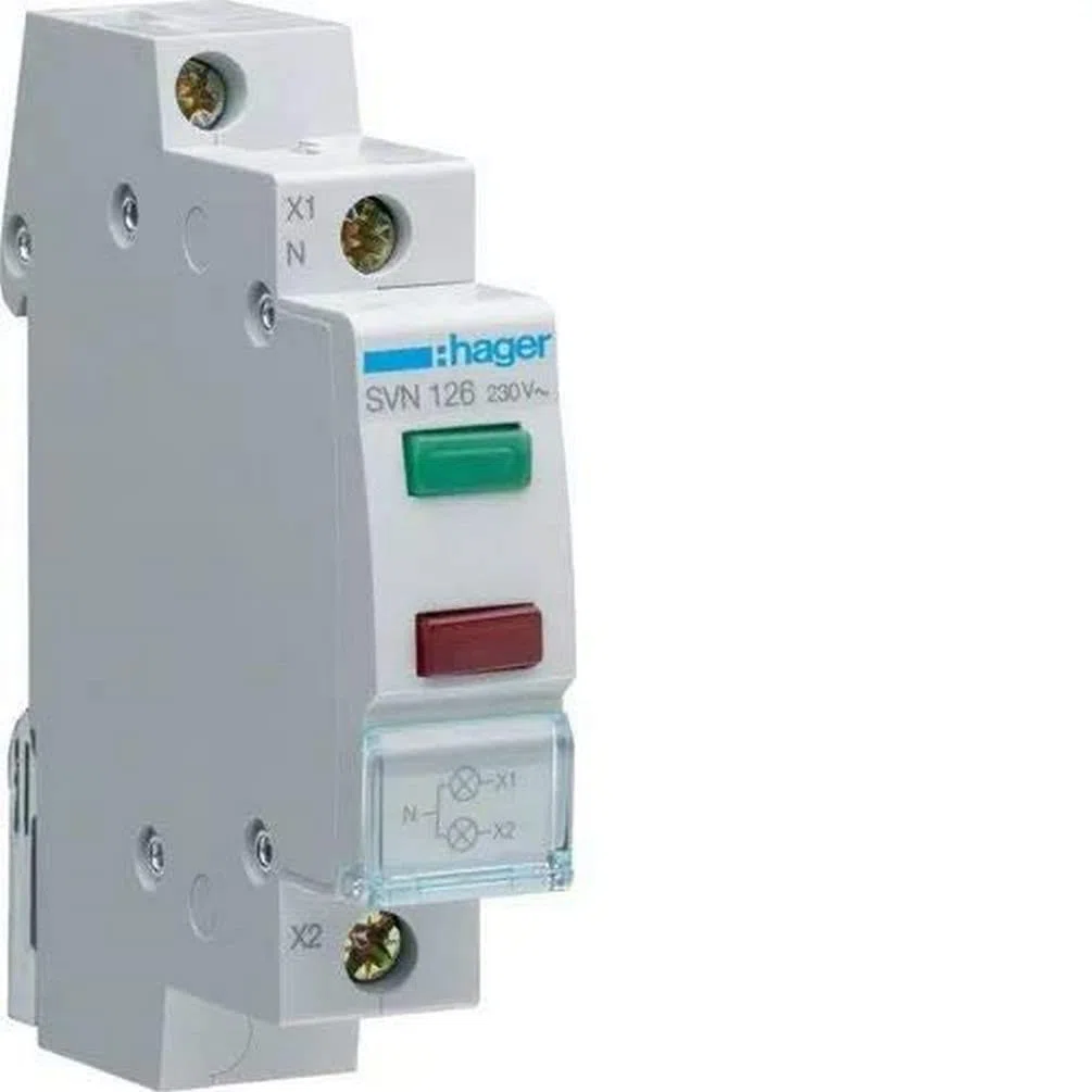 Piloto Doble, Colores Verde y Rojo 230V, 0,9W máx