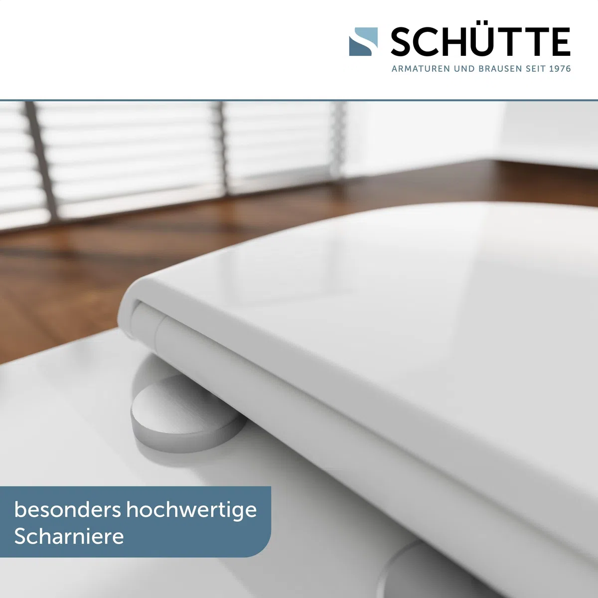 WC-Sitz mit Absenkautomatik | thermoplast | Abnehmbarer Klodeckel aus bruchsicherem Material | Einfache DIY Montage durch Montageschablone | Toilettendeckel und Brille bis 500 kg belastbar | Weiß