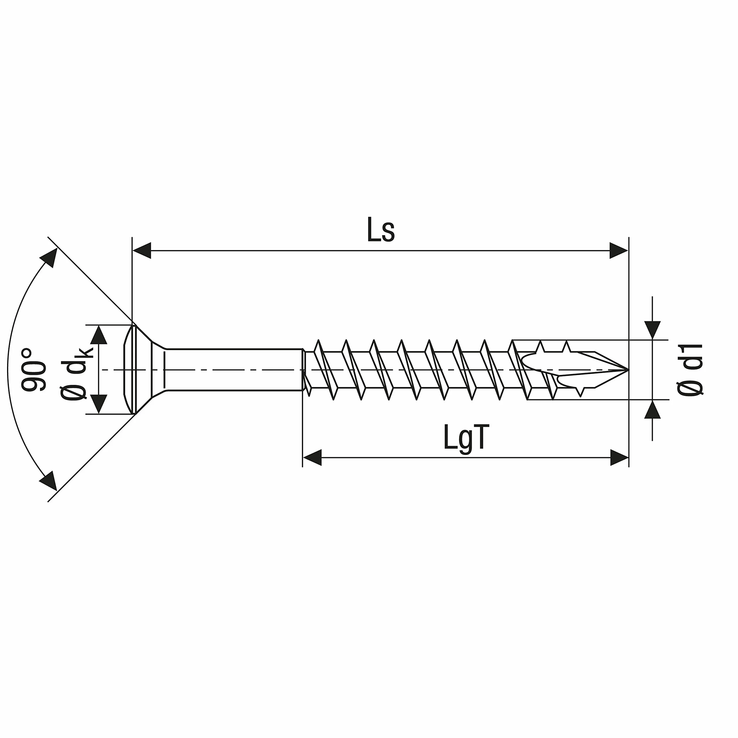 SPAX Fassadenschraube aus Edelstahl rostfrei A2, 4,5 x 700 mm, 100 Stück, T-STAR plus, Sehr kleiner Linsensenkkopf, Teilgewinde, CUT-Spitze, 0467000450703