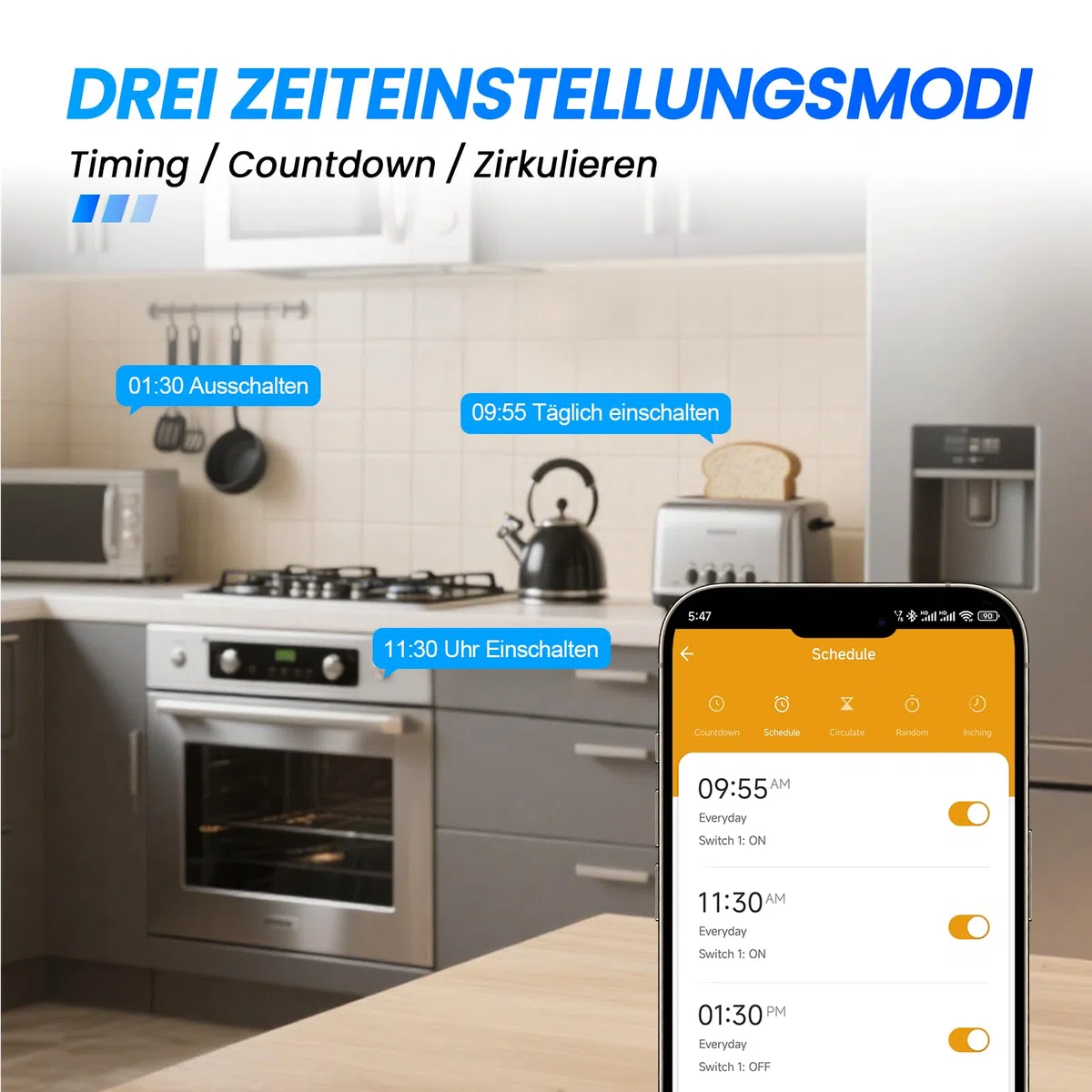 Wlan Steckdose 16A Alexa Steckdose Smart Home WiFi steckdosen Fernzugriff Sprachsteuerung Smart Steckdosen WLAN & Bluetooth Steuerung Smart Plug (4pcs, Weiß Grau)
