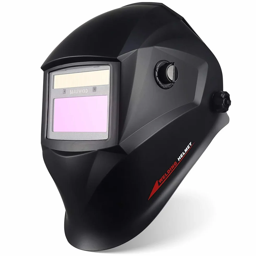 Automatik Schweißhelm Vollautomatik Schweißhelme Automatische Abdunkelung Solar Schweißmaske Großes sichtfeld für die Anwendungen Inkl.5 austauschbare Objektive
