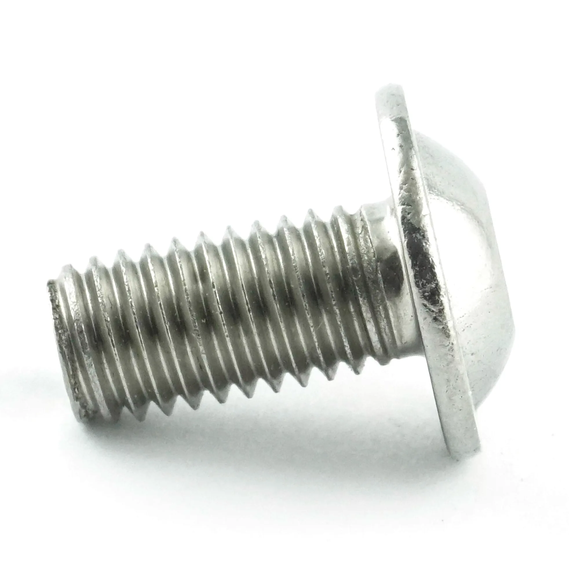 M8 x 10 mm Linsenkopfschrauben mit Innensechskant und Flansch (100 Stück) - ISO 7380 Linsenkopf Schrauben mit Flachkopf und Bund - Gewindeschrauben - Edelstahl A2 V2A - rostfrei