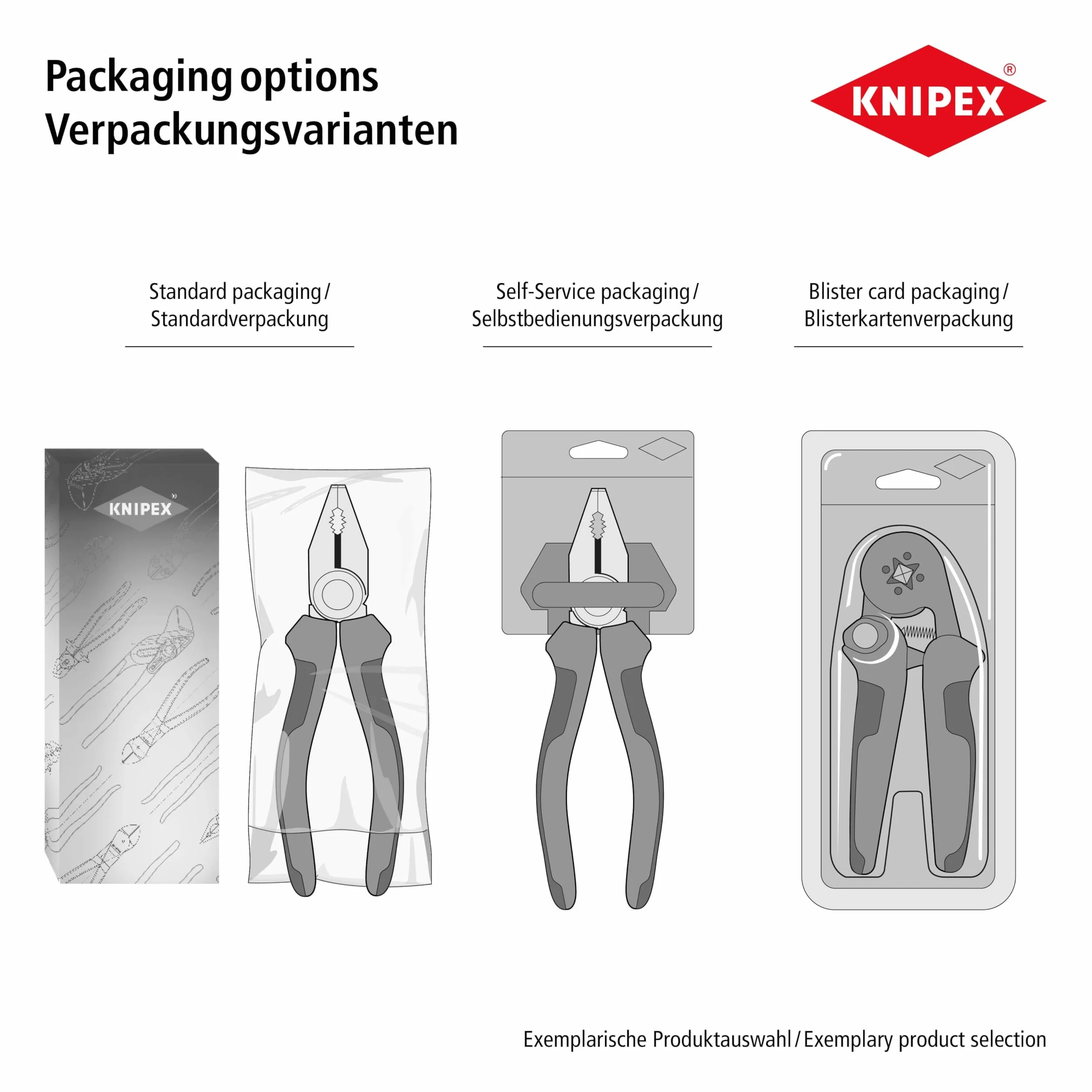 KNIPEX Flachrundzange mit Schneide (Storchschnabelzange) verchromt mit Comfort-Griffen 200 mm, 26 15 200