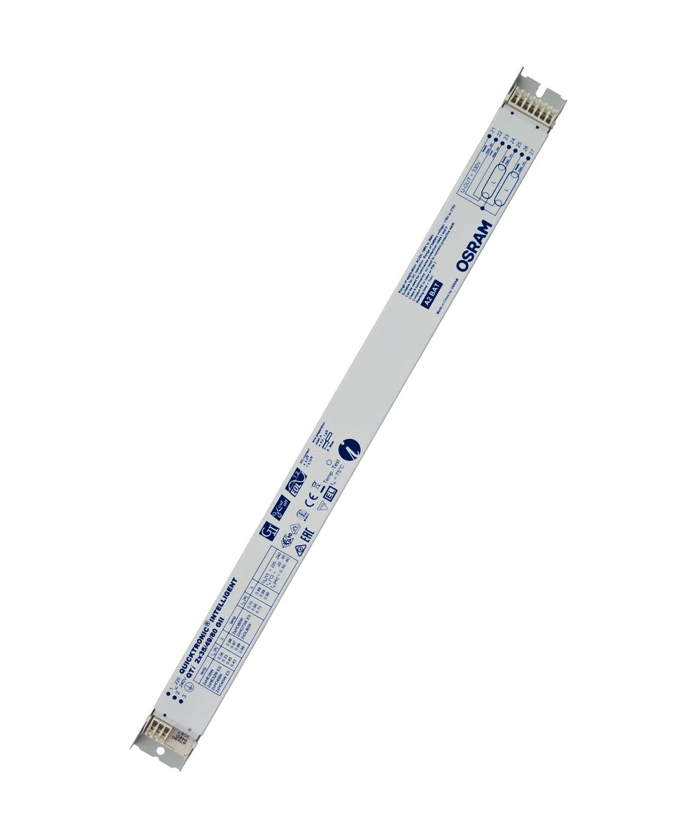 OSRAM Lamps elektronisches Vorschaltgerät (EVG), QUICKTRONIC INTELLIGENT, EVG LL/KLL non-DIM, QTI 2X35/49/80/220-240GII, weiß, 4008321658951