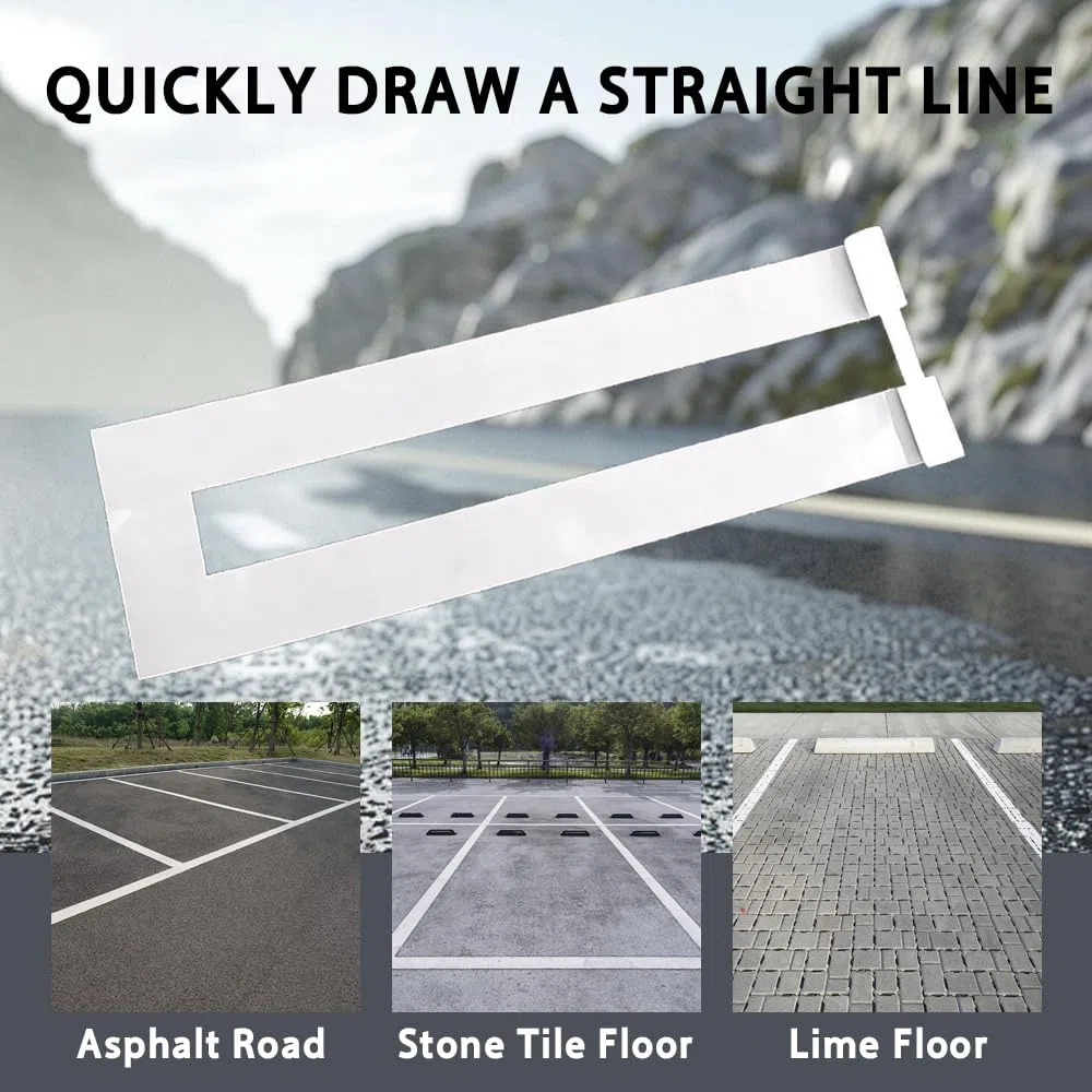 Linienmarkierung Schablone aus Silikon, Wiederverwendbare Markierschablone für Bodenmarkierung und Parkplatz Präzise, flexible Schablone für Asphalt und Beton, rollbar und leicht zu reinigen